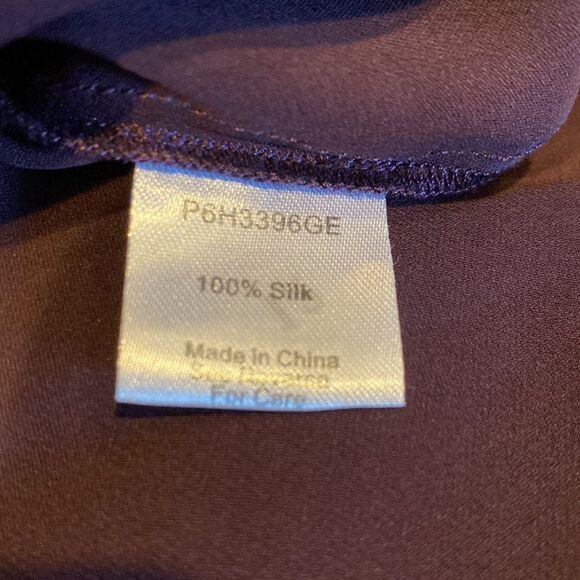 Parker Small Marjorie Long Sleeve Cold Exposed Shoulder Ruffle Blouse Purple - Picture 9 of 9